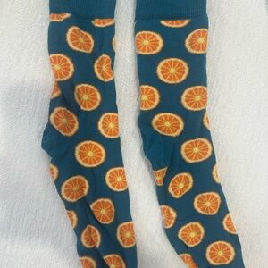Orange Patterned Men's Socks